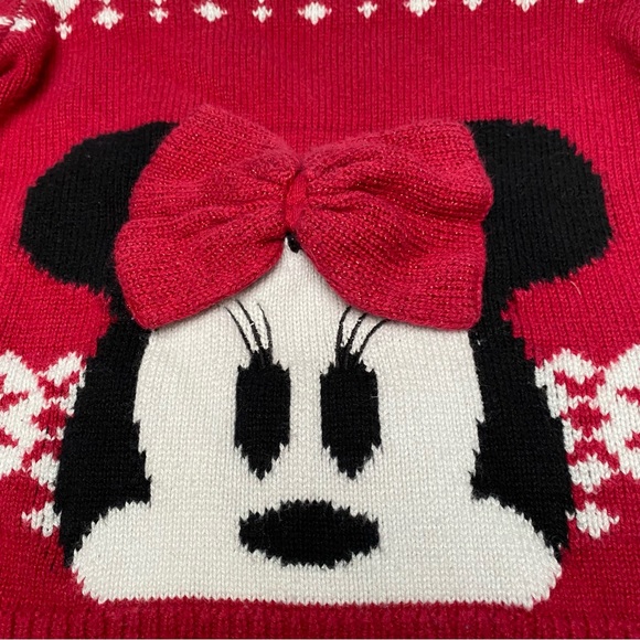 Disney Store Mini Mouse Bow Holiday Knit Sweater - Picture 5 of 7